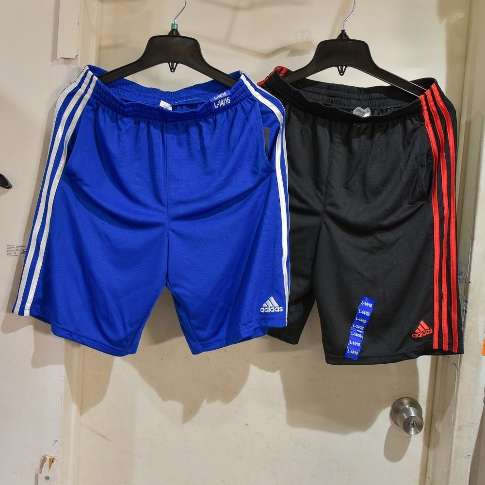 adidas Youth Boy's 2 Pack Shorts Set L